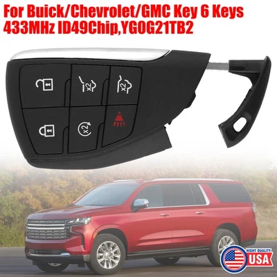 Llavero remoto inteligente para Chevrolet Suburban Tahoe 2021-2023 2021-2022 GMC Yukon Foto 1 de 4