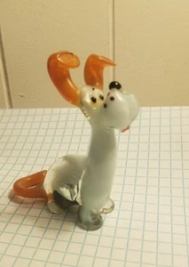 Vtg Art Glass Dog Figurine Nose 3" X 2" - Picture 1 of 4