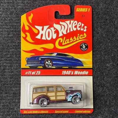 Woodie Spectraflame 2004 Hot Wheels Classics serie 1 años 40 púrpura #11 de 25 Foto 1 de 2