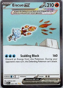 Eiscue ex 222/197 SV03: Obsidian Flames Holo- NEAR MINT - Picture 1 of 3