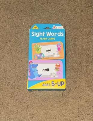 Флэш-карты School Zone Sight Words для детей от 5 лет и старше уровень от детского сада до 1 класса - Изображение 1 из 2