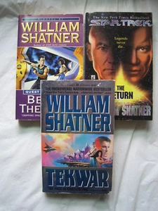 Lot of 3~Science Fiction Books-William Shatner~Star Trek Tek War~LBDPF - Foto 1 di 5