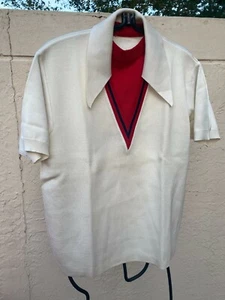 ROCKABILLY RAT PACK SKA 50’s 2 TONE KNIT S/S SHIRT SZ M - Picture 1 of 3