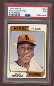1974 TOPPS #250 WILLIE MCCOVEY PADRES PSA 7 NM 518048 (KYCARDS) - Picture 1 of 2