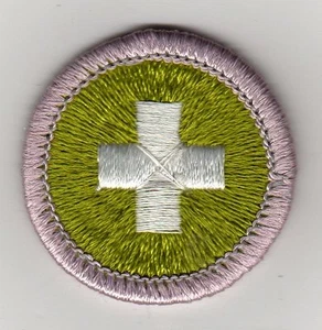 Retired - Safety (Silver Brd) Merit Badge, Type H Clear Plastic Back (1972-2000) - Picture 1 of 1