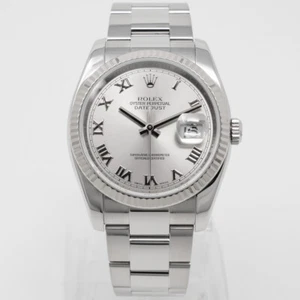 Rolex Datejust 36, 116234, Steel & White Gold, Rhodium Roman Dial, Oyster Bra... - Picture 1 of 13