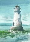 Cockspur Island Lighthouse, Fort Pulaski, Georgia. Gerald Hill Watercolor Prints