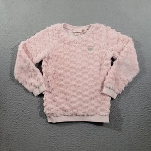 Juicy Couture Sweater Girls 7 Pink Barbiecore Soft Pullover Fuzzy Y2k Style - Picture 1 of 10
