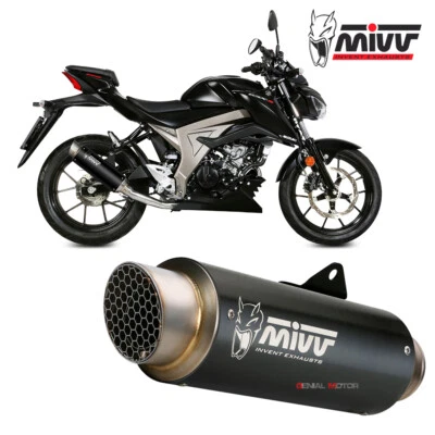 Scarico Completo MIVV GP PRO Black Inox Nero per SUZUKI GSX-S 125 2017 > 2021 - Immagine 1 di 4