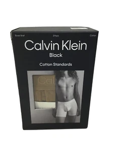 $78 Calvin Klein Black Men's Cotton Standards 3-Pack Boxer Brief, Multicolor, XL - Picture 1 of 5
