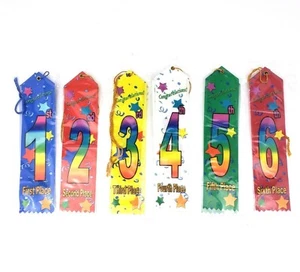 Fullcolor Award Ribbons Colorful School 1st Place - 6th Place Fun Ribbons Lot - Picture 1 of 7