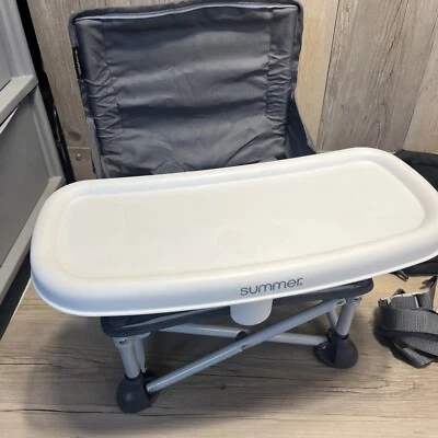 Asiento elevador infantil portátil Pop 'N Sit gris de verano de EE. UU. Foto 1 de 4