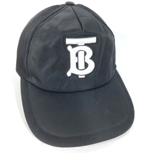 BURBERRY 8019211 TB Gorra Gorra Gorra de Béisbol Nylon Negro/Blanco - Imagen 1 de 10