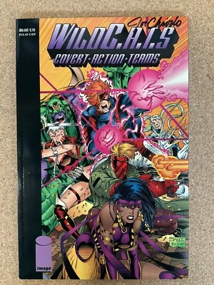 Firmado WILDC.A.T.S. EQUIPOS DE ACCIÓN ENCUBIERTOS TPB IMAGEN CASI NUEVA 1993 COLECCIONA #0-#4 Jim Lee Foto 1 de 4