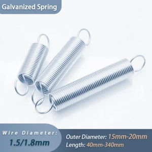 Wire Dia 1.5/1.8mm Galvanized Expansion Tension Extension Expanding Spring - Picture 1 of 7