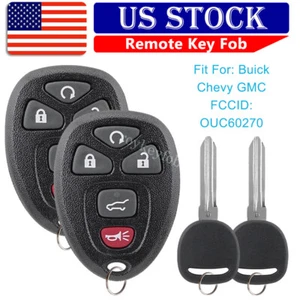 2 For 2007- 2014 Chevrolet Tahoe Suburban 1500 2500 Keyless Car Remote Fob + Key - Foto 1 di 16