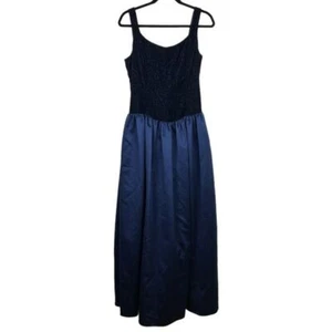 Maxi abito smanicato Scott McClintock blu vintage nuovo con etichetta taglia 12 - Foto 1 di 12