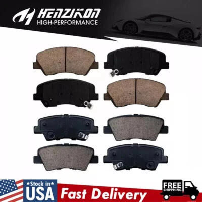 Front Rear Ceramic Pads Fits 2012 2013 2014 2015 2016 2017 Rio Hyundai Accent US - Image 1 of 4