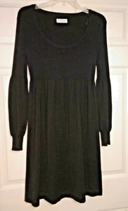 Calvin Klein Kleid S/XS, leichte Wolle, Empire, Puffärmel, U-Boot Ausschnitt - Bild 1 von 7