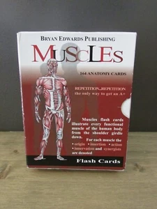 The Muscles (Flash Cards) (Flash Anatomy) 164 Cards Bryan Edwards Publishing VG - Foto 1 di 7