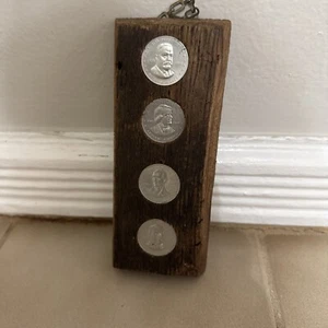 ANTIQUE Presidential dollar Proofs On Wood (4) - Picture 1 of 5