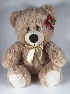 Walgreens Plush Sitting Bear Be Jolly With Tag Beige 11” Kellytoy 2019 Stuffed - Picture 1 of 11