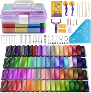 Versatile Clay Modeling Kit with 72 Vibrant Colors & 49 Accessories for Kids - Picture 1 of 8