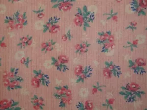 Grandma's Memories 1930's Pink Floral Reproduction Calico Quilt Home Decor - Picture 1 of 11