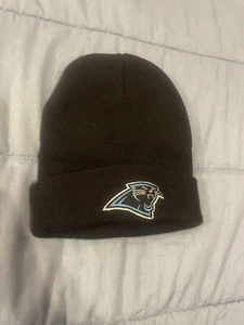 Carolina Panthers NFL Cuffed Knit Hat Cap Ski Snow Winter Beanie -Black w/ Logo - Picture 1 of 6