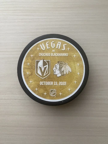 Vegas Golden Knights v. Chicago Blackhawks October 13 10/13/22 Home Opener Puck Cover