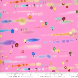 FANCIFUL FOREST 3 yards MODA Fabric PINK Girl MOMO fantasy Quilting Sew 33573-15 - Picture 1 of 3