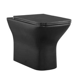 Inodoro alargado Swiss Madison 2,75" trampa oculta cerámica negro mate - Imagen 1 de 4
