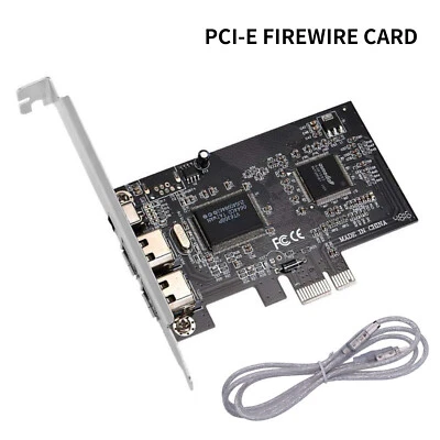 PCIE PCI-E FIREWIRE IEEE 1394 3 PORT FIRE WIRE CONTROLLER CARD FOR DESKTOP PC  - Image 1 of 4