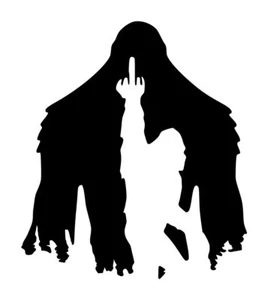 Bigfoot F U Silhouette Decal #1 5.25"x6" Choose Color - Picture 1 of 2