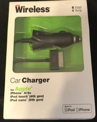 Cargador de coche solo inalámbrico para iPhone 4/4S, iPod Touch 4ª G y iPod Nano 6ª G Foto 1 de 4