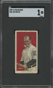 1909 T206 JOE KELLEY NNO POOR HOF POLAR BEAR SGC 1 BASEBALL TORONTO MAPLE LEAFS
