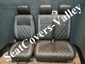 VW Transporter T6 (2016-2024) Front Single & Double (1+2) Leatherette Seat Cover - Picture 1 of 1