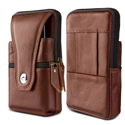 Bolsa para teléfono móvil, cinturón, riñonera de cuero PU, funda. Foto 1 de 4