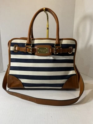 Bolso grande Michael Kors Hamilton de lona a rayas 35S3GHMT3R Foto 1 de 4