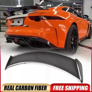 For Jaguar F-TYPE SVR R Coupe 2014-21 REAL CARBON Rear Trunk Spoiler Sport Wing - Picture 1 of 15