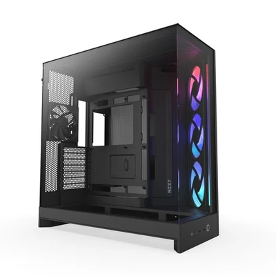 NZXT CM-H92FB-R1 Computer Case - H9 FLOW RGB Mid Tower Tinted TG Black Retail - Image 1 of 4