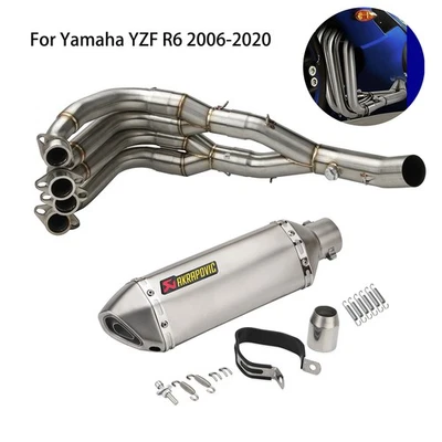 For Yamaha YZF R6 2006-2020 High Performance Full Exhaust Pipe System w/Muffler Foto 1 de 4