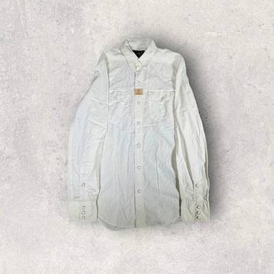 Vintage RRL Men’s Western Shirt White 100% Cotton Rough Pearl Snap Mens XS NWT - Image 1 of 4