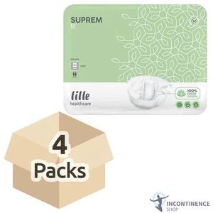 4x Lille Healthcare Suprem Fit Maxi - Medium - Pack of 20 Incontinence 3370ml - Picture 1 of 4