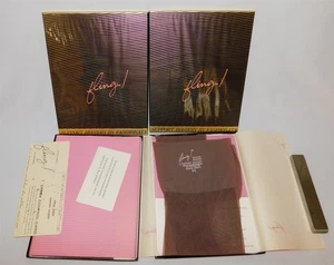 4 Vtg NOS Fling! Nylon Stockings Boxed Garter Hosiery Seamless TIARA TAUPE 9 1/2 - Picture 1 of 7