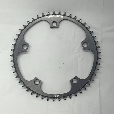 Shimano Dura Ace 49T 144 BCD Metal Blue Finish Chainring - Image 1 of 4