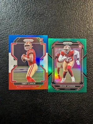 2021 Panini Prizm Rookie Red White & Blue Prizm Trey Lance #333 Rookie RC - Image 1 of 4
