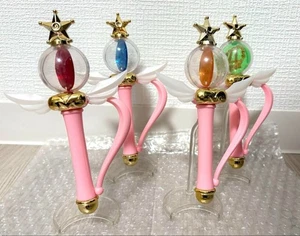 Sailor Moon Transformation Stick Crystal Change Rod 4p Set Bandai Japan 25840G - Bild 1 von 7