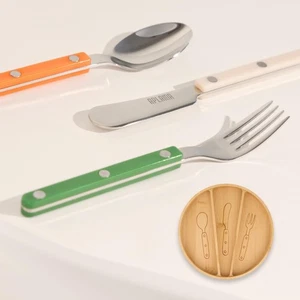 Kids Silverware Set, Stainless Steel Toddler Silverware with Bamboo Organizer... - Picture 1 of 7
