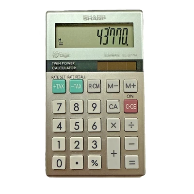 Sharp EL-377M 10-Digit Calculator - Dual Power Pocket Business Office - Image 1 of 4